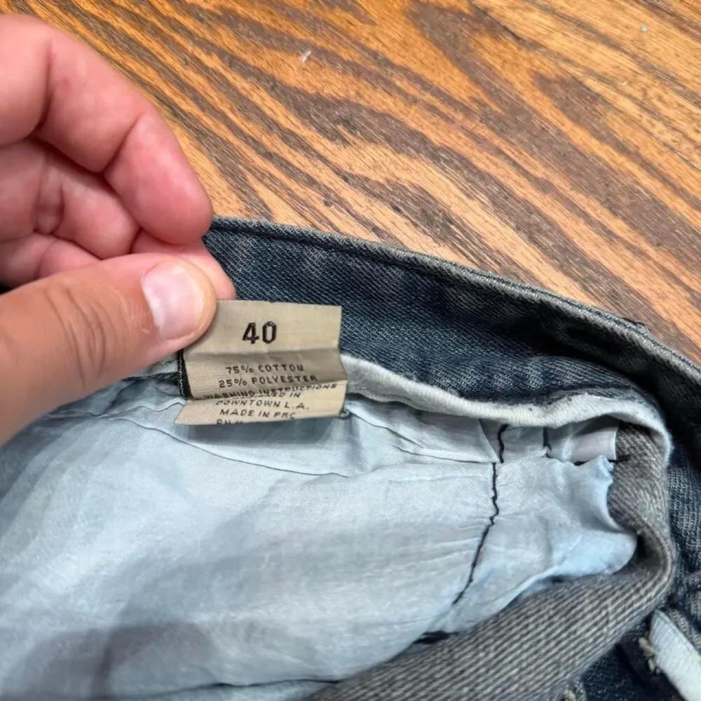 Brooklyn Laundry Embroidered Blue Jean Shorts Jorts